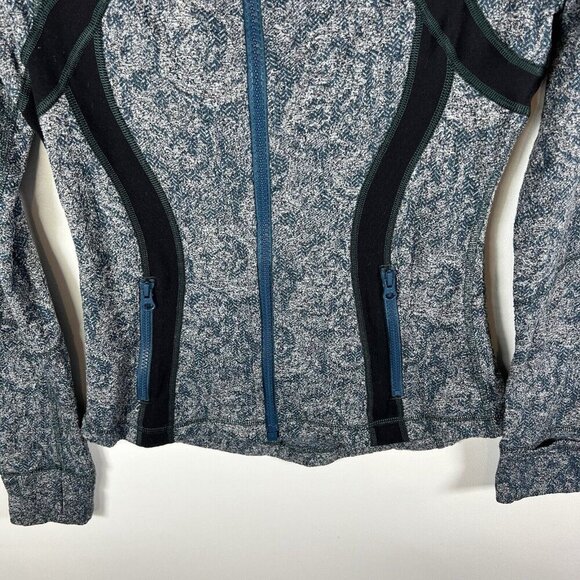 lululemon athletica Define Jacket Brushed Herringbone Gray Blue Alberta size 6 - Picture 6 of 14